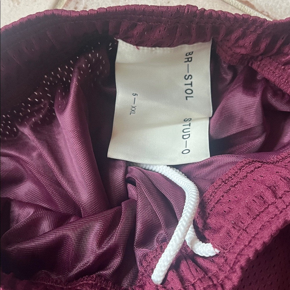 Bristol Studio Maroon Basketball Warmup Pants - Picture 3 of 7